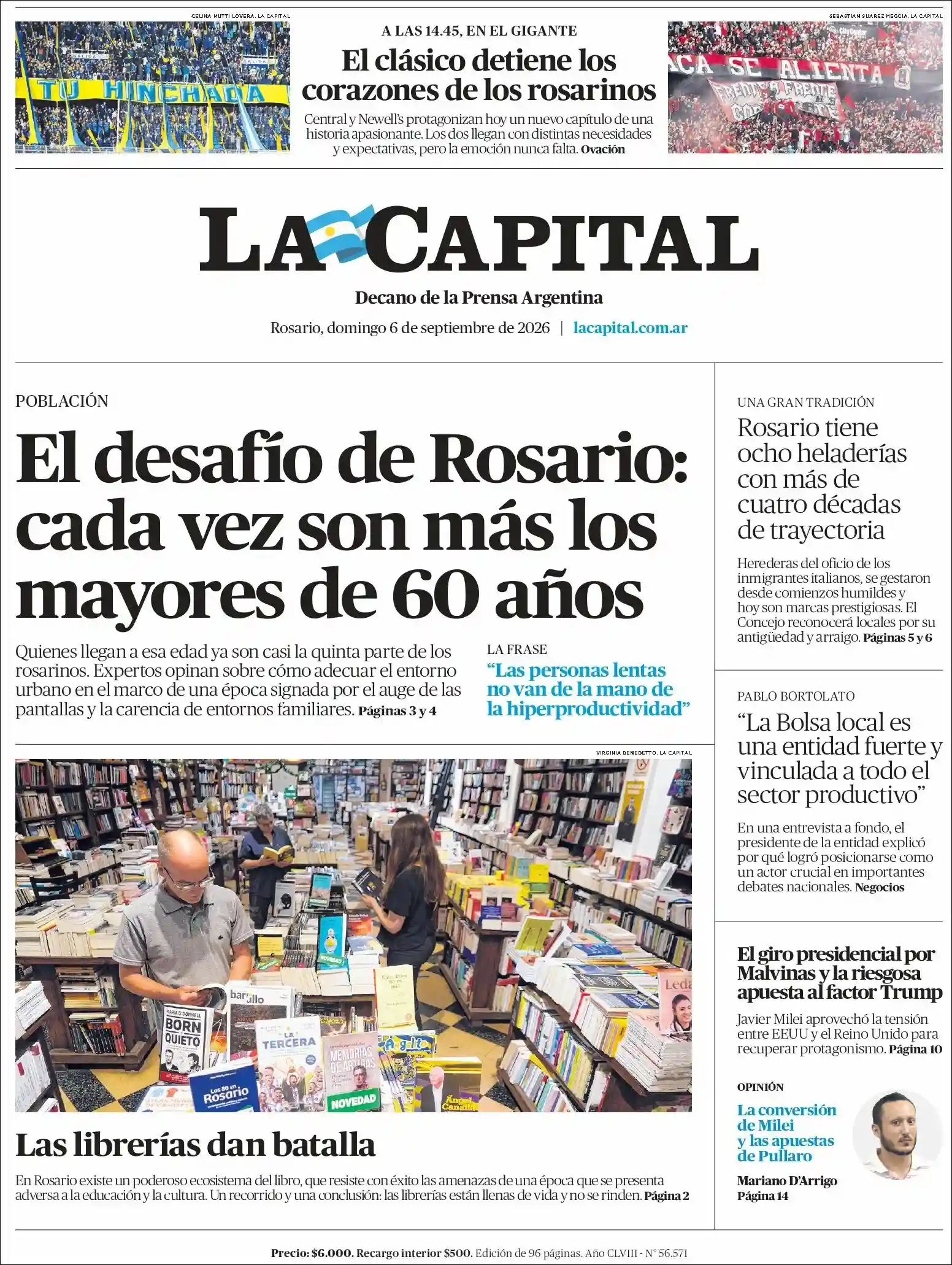 Evolucion Streaming | DIARIO DIGITAL REDACCIÓN - Tapa del diario La Capital Rosario
