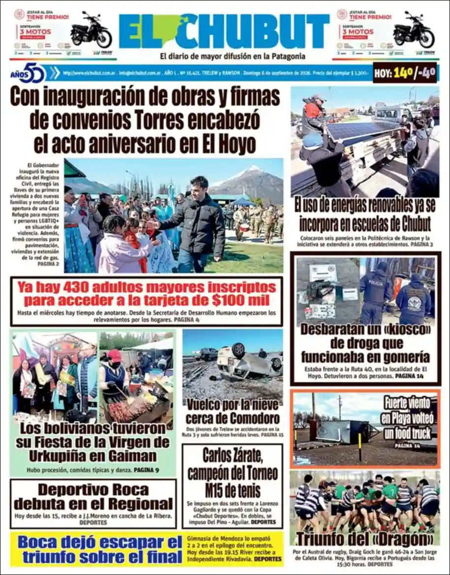 Evolucion Streaming | DIARIO DIGITAL REDACCIÓN - Tapa del diario El Chubut