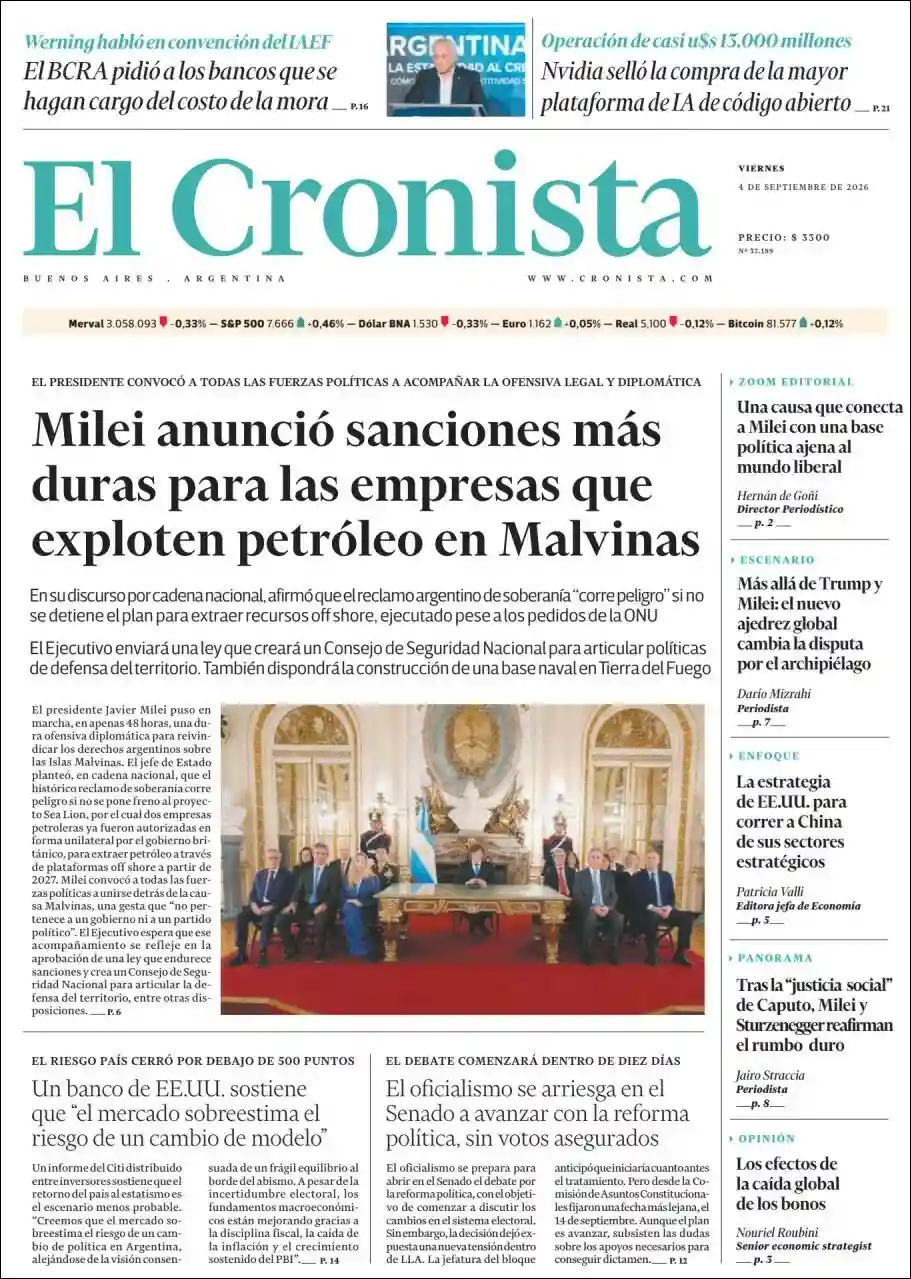 Evolucion Streaming | DIARIO DIGITAL REDACCIÓN - Tapa del diario Cronista