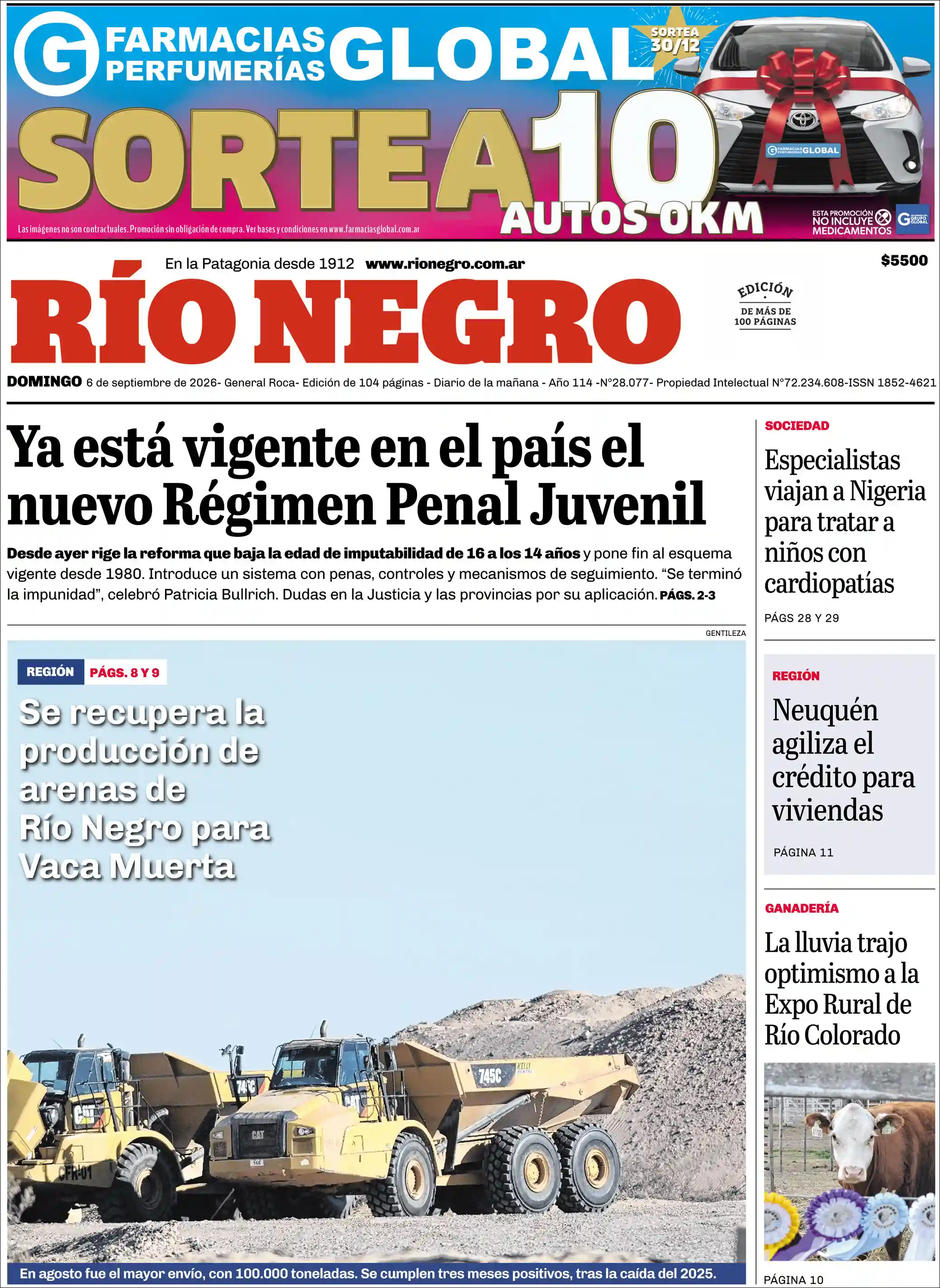 Evolucion Streaming | DIARIO DIGITAL REDACCIÓN - Tapa del diario Rio Negro