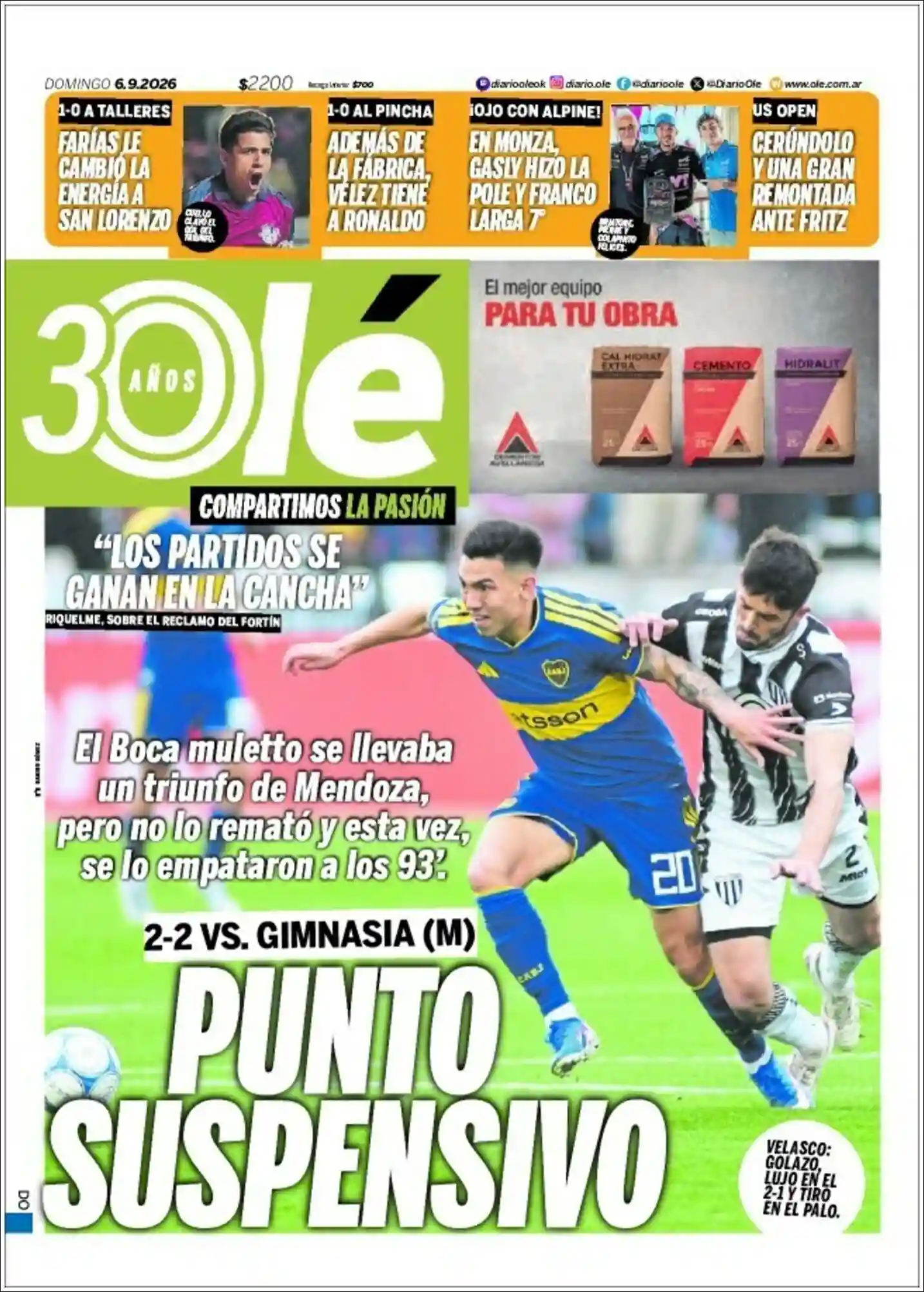Evolucion Streaming | DIARIO DIGITAL REDACCIÓN - Tapa del diario Ole